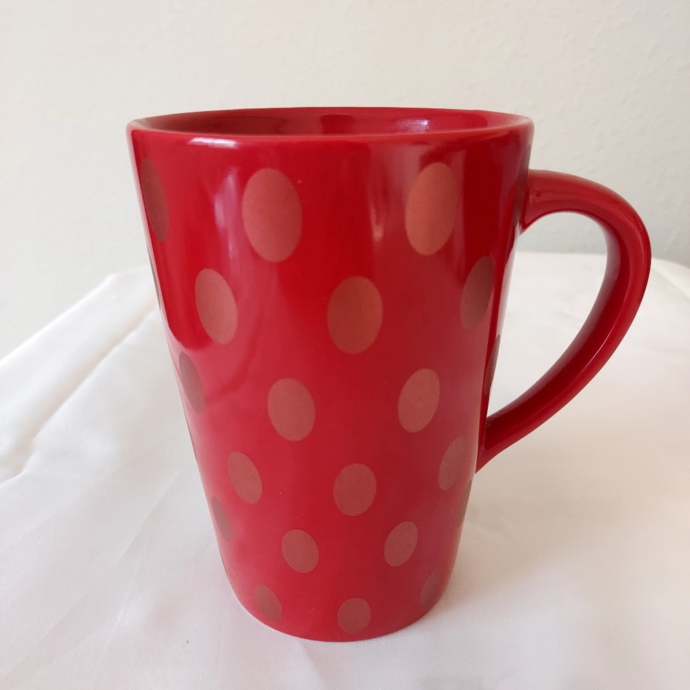 Starbucks‎ 2005 Vibrant Red Polka Dot Mug
